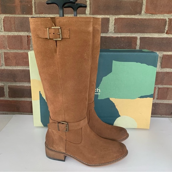 Earth Shoes - Earth Womens Woodland Hardwick Brown Suede Knee High Riding Boots US 6 M